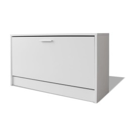 vidaXL Banco zapatero blanco 80x24x45 cm