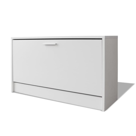 vidaXL Banco zapatero blanco 80x24x45 cm