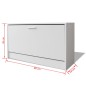 vidaXL Banco zapatero blanco 80x24x45 cm vidaXL Banco zapatero blanco 80x24x45 cm