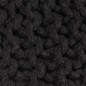 vidaXL Puf tejido a mano 50x35 cm algodón negro vidaXL Puf tejido a mano 50x35 cm algodón negro