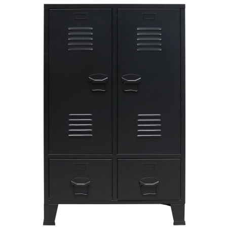 vidaXL Armario metálico de estilo industrial 67x35x107 cm negro