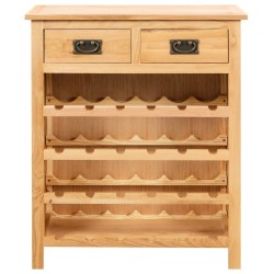 vidaXL Mueble botellero de madera maciza de roble 72x32x90 cm