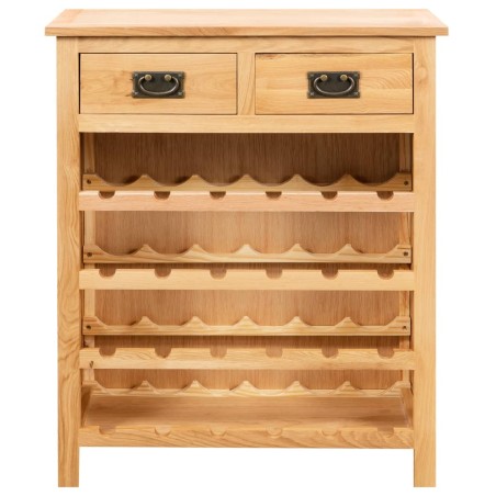 vidaXL Mueble botellero de madera maciza de roble 72x32x90 cm