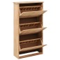 vidaXL Mueble zapatero de madera maciza de nogal 55x20x104 cm vidaXL Mueble zapatero de madera maciza de nogal 55x20x104 cm