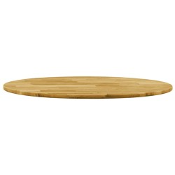 vidaXL Superficie de mesa redonda madera maciza de roble 23 mm 700 mm 