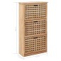 vidaXL Mueble zapatero de madera maciza de nogal 55x20x104 cm vidaXL Mueble zapatero de madera maciza de nogal 55x20x104 cm