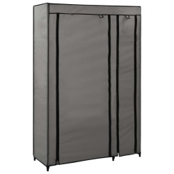 vidaXL Armarios plegables 2 unidades de tela gris 110x45x175 cm