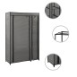 vidaXL Armarios plegables 2 unidades de tela gris 110x45x175 cm vidaXL Armarios plegables 2 unidades de tela gris 110x45x175 cm