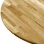 vidaXL Superficie de mesa redonda madera maciza de roble 23 mm 700 mm vidaXL Superficie de mesa redonda madera maciza de roble 23 mm 700 mm