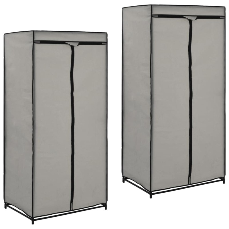 vidaXL Armarios 2 unidades gris 75x50x160 cm vidaXL Armarios 2 unidades gris 75x50x160 cm