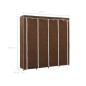 vidaXL Armario con 4 compartimentos marrón 175x45x170 cm vidaXL Armario con 4 compartimentos marrón 175x45x170 cm