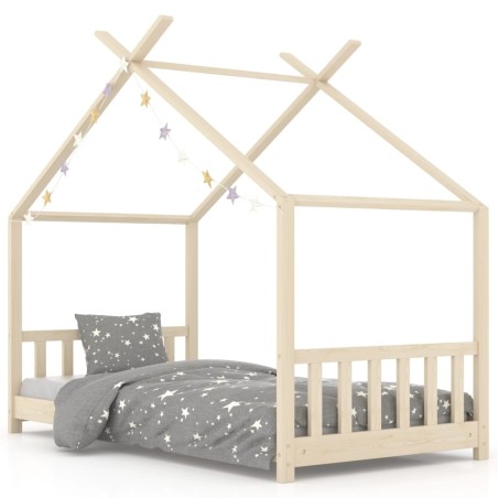 vidaXL Estructura de cama infantil de madera maciza de pino 80x160 cm