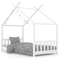 vidaXL Estructura de cama infantil madera maciza pino blanco 70x140 cm vidaXL Estructura de cama infantil madera maciza pino blanco 70x140 cm