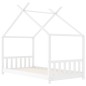 vidaXL Estructura de cama infantil madera maciza pino blanco 70x140 cm vidaXL Estructura de cama infantil madera maciza pino blanco 70x140 cm