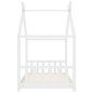 vidaXL Estructura de cama infantil madera maciza pino blanco 70x140 cm vidaXL Estructura de cama infantil madera maciza pino blanco 70x140 cm