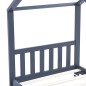 vidaXL Estructura de cama infantil madera maciza pino gris 80x160 cm