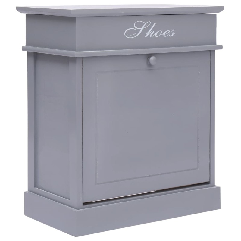 vidaXL Mueble zapatero de madera de Paulownia gris 50x28x58 cm vidaXL Mueble zapatero de madera de Paulownia gris 50x28x58 cm