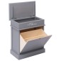 vidaXL Mueble zapatero de madera de Paulownia gris 50x28x58 cm vidaXL Mueble zapatero de madera de Paulownia gris 50x28x58 cm
