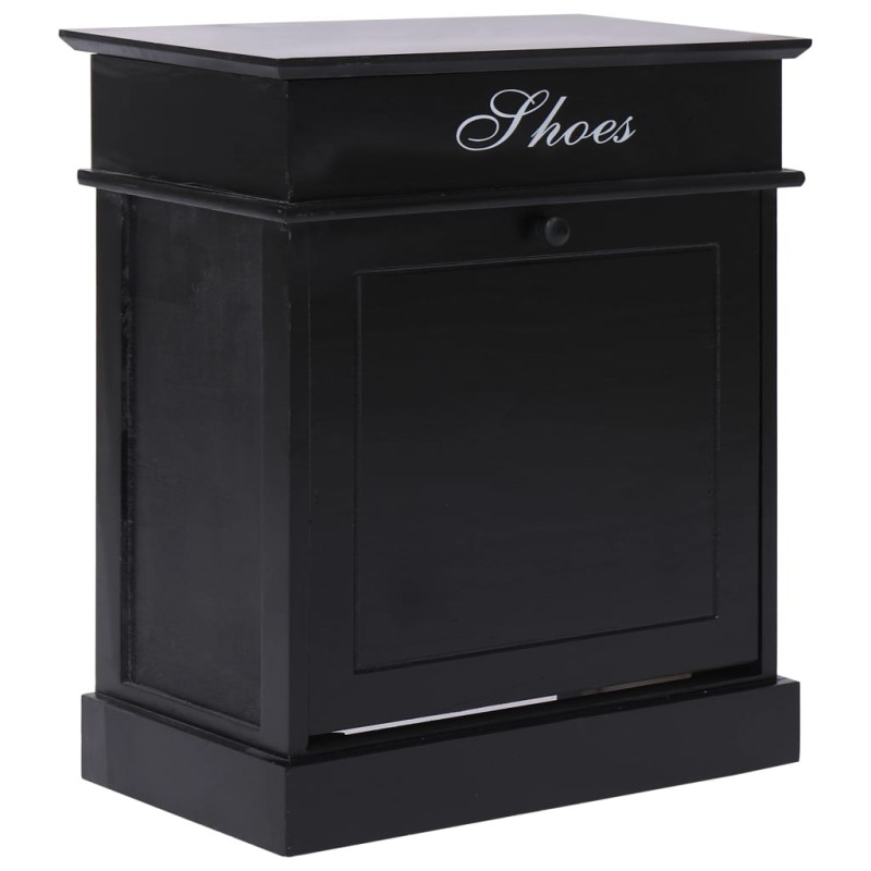 vidaXL Mueble zapatero de madera de Paulownia negro 50x28x58 cm vidaXL Mueble zapatero de madera de Paulownia negro 50x28x58 cm