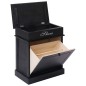 vidaXL Mueble zapatero de madera de Paulownia negro 50x28x58 cm vidaXL Mueble zapatero de madera de Paulownia negro 50x28x58 cm