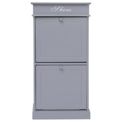 vidaXL Mueble zapatero de madera de Paulownia gris 50x28x98 cm