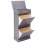 vidaXL Mueble zapatero de madera de Paulownia gris 50x28x98 cm vidaXL Mueble zapatero de madera de Paulownia gris 50x28x98 cm