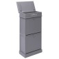 vidaXL Mueble zapatero de madera de Paulownia gris 50x28x98 cm vidaXL Mueble zapatero de madera de Paulownia gris 50x28x98 cm