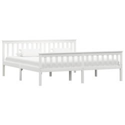 vidaXL Estructura de cama madera de pino maciza blanca 180x200 cm  