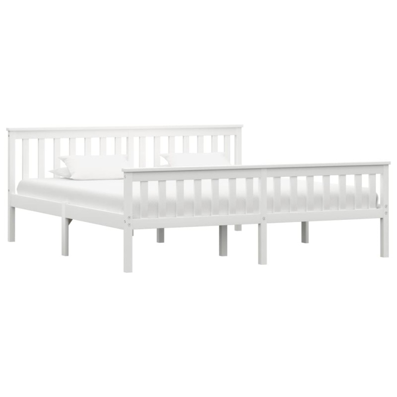 vidaXL Estructura de cama madera de pino maciza blanca 180x200 cm vidaXL Estructura de cama madera de pino maciza blanca 180x200 cm