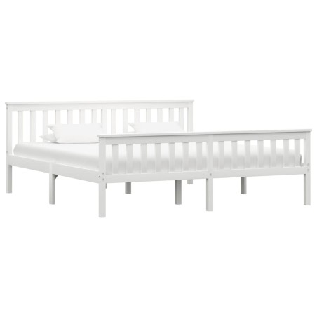 vidaXL Estructura de cama madera de pino maciza blanca 180x200 cm  