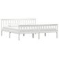 vidaXL Estructura de cama madera de pino maciza blanca 180x200 cm vidaXL Estructura de cama madera de pino maciza blanca 180x200 cm