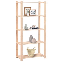 vidaXL Estantería almacenaje 5 niveles madera pino maciza 250 kg