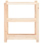vidaXL Estantería almacenaje 3 niveles madera pino maciza 150 kg