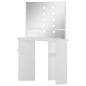 vidaXL Tocador de esquina mesa de maquillaje con luz LED blanca vidaXL Tocador de esquina mesa de maquillaje con luz LED blanca