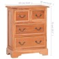 vidaXL Cómoda con cajones de madera maciza de caoba vidaXL Cómoda con cajones de madera maciza de caoba