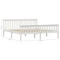 vidaXL Estructura de cama madera de pino maciza blanca 180x200 cm vidaXL Estructura de cama madera de pino maciza blanca 180x200 cm