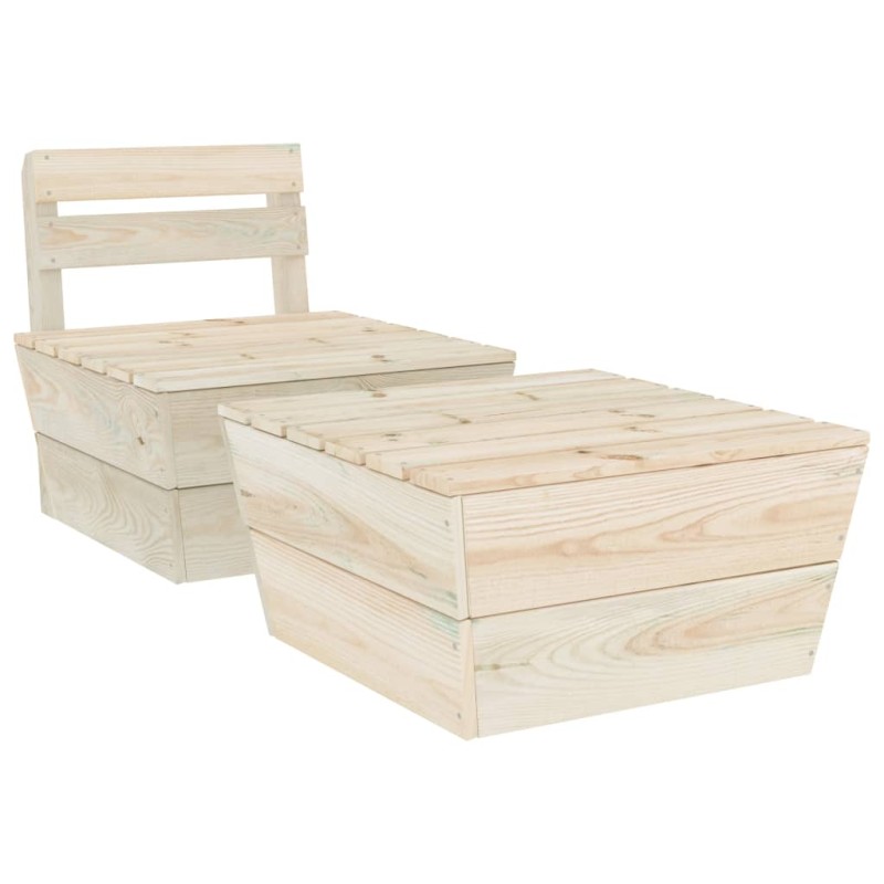 vidaXL Juego de muebles de jardín 2 piezas madera de abeto impregnada vidaXL Juego de muebles de jardín 2 piezas madera de abeto impregnada