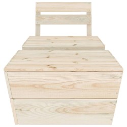 vidaXL Juego de muebles de jardín 2 piezas madera de abeto impregnada