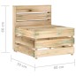 vidaXL Sofá central de palés para jardín madera de pino impregnada vidaXL Sofá central de palés para jardín madera de pino impregnada