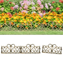 vidaXL Borduras de jardín 17 unidades PP dorado 10 m