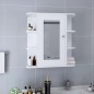 vidaXL Armario de baño con espejo blanco 66x17x63 cm MDF vidaXL Armario de baño con espejo blanco 66x17x63 cm MDF