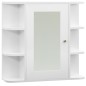 vidaXL Armario de baño con espejo blanco 66x17x63 cm MDF vidaXL Armario de baño con espejo blanco 66x17x63 cm MDF