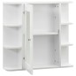vidaXL Armario de baño con espejo blanco 66x17x63 cm MDF vidaXL Armario de baño con espejo blanco 66x17x63 cm MDF