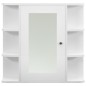 vidaXL Armario de baño con espejo blanco 66x17x63 cm MDF vidaXL Armario de baño con espejo blanco 66x17x63 cm MDF