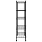 vidaXL Estante almacenaje 5 niveles y ruedas 75x35x155 cm negro 250 kg vidaXL Estante almacenaje 5 niveles y ruedas 75x35x155 cm negro 250 kg