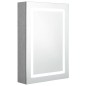vidaXL Armario de baño con espejo y LED gris hormigón 50x13x70 cm vidaXL Armario de baño con espejo y LED gris hormigón 50x13x70 cm