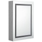 vidaXL Armario de baño con espejo y LED gris hormigón 50x13x70 cm vidaXL Armario de baño con espejo y LED gris hormigón 50x13x70 cm