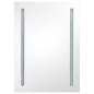 vidaXL Armario de baño con espejo y LED gris hormigón 50x13x70 cm