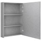 vidaXL Armario de baño con espejo y LED gris hormigón 50x13x70 cm