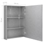 vidaXL Armario de baño con espejo y LED gris hormigón 50x13x70 cm